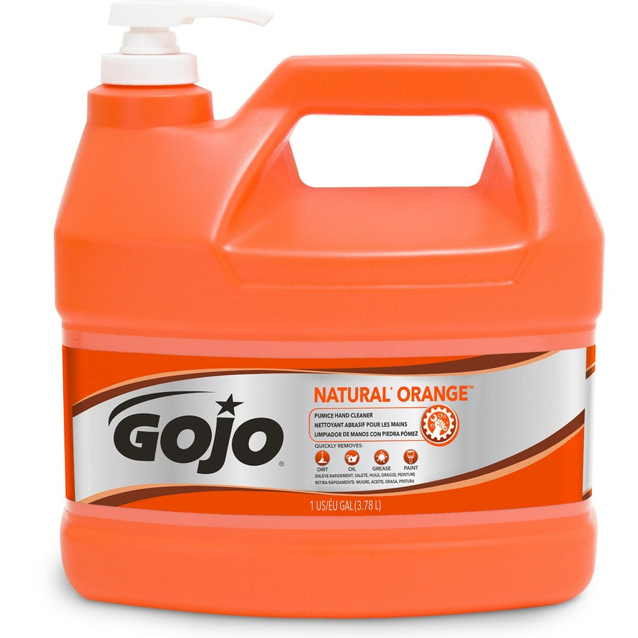 gojo-natural*-orange-pumice-hand-cleaner-orange-citrus-scentfor-1-gal-38-l-pump-bottle-dispenser-soil-remover-dirt-remover-grease-remover-oil-remover-hand-fast-acting-heavy-duty-2-carton_goj095502 - 5