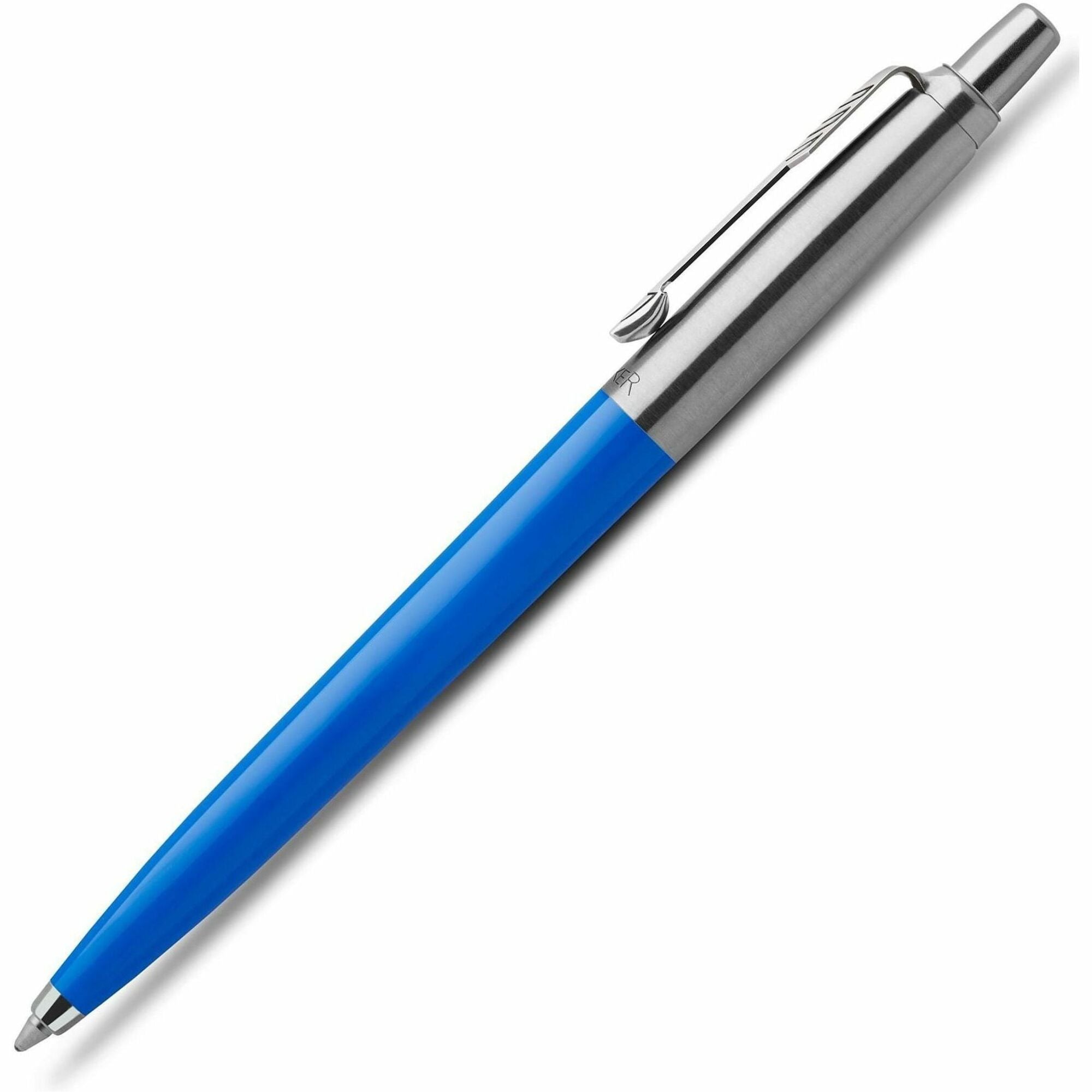 Jotter Ballpoint Pen, Retractable, Medium 0.7 mm, Blue Ink, Royal Blue/Chrome Barrel