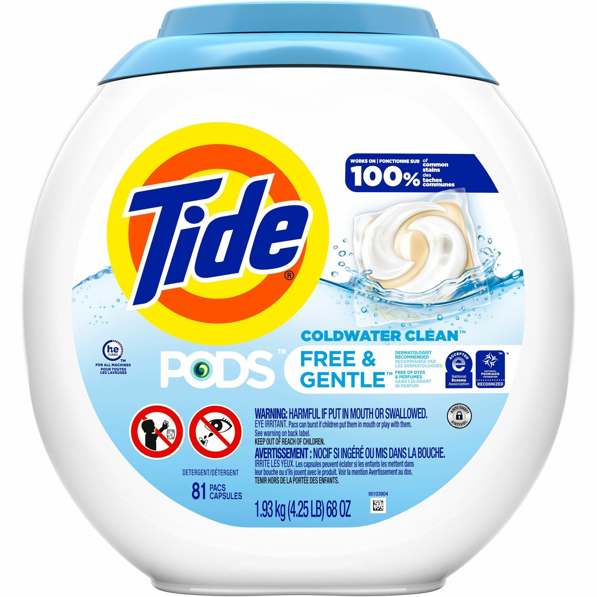 Pods, Unscented, 81 Pods/Tub, 4 Tubs Carton