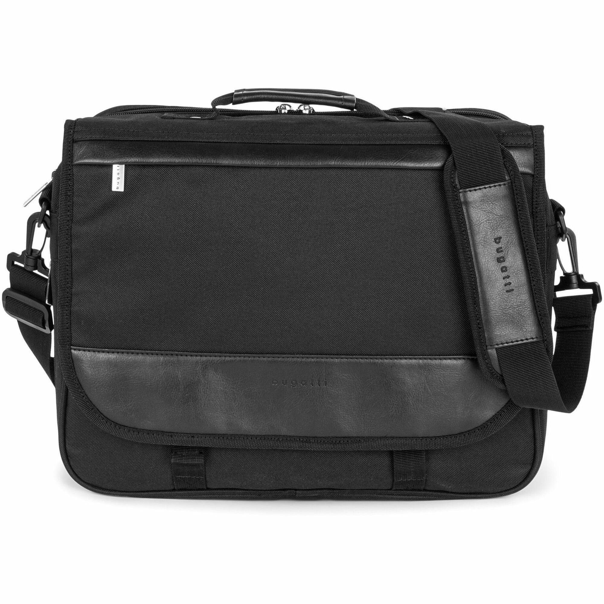 bugatti-the-associate-carrying-case-briefcase-for-156-notebook-black-polyester-body-12-height-x-15-width-x-5-depth-1-each_bugexb531black - 1
