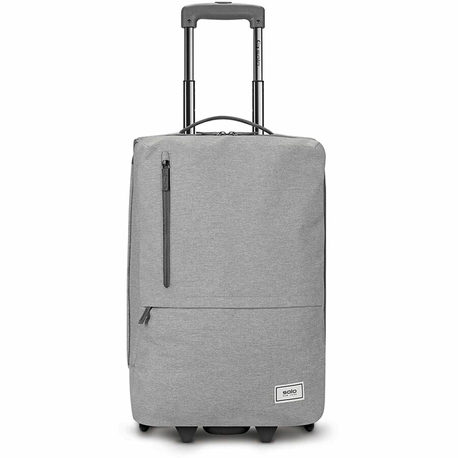 Solo Re:treat Travel/Luggage Case (Carry On) Luggage, Travel Essential - Gray - Handle - 22" Height x 14" Width x 7" Depth - 1 Each