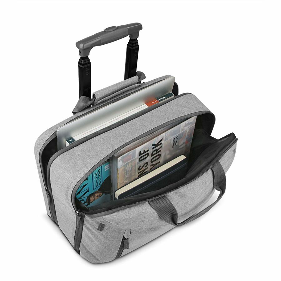 Re:Start Underseat Rolling Case, 15.6, 16 x 6 x 14, Light Gray