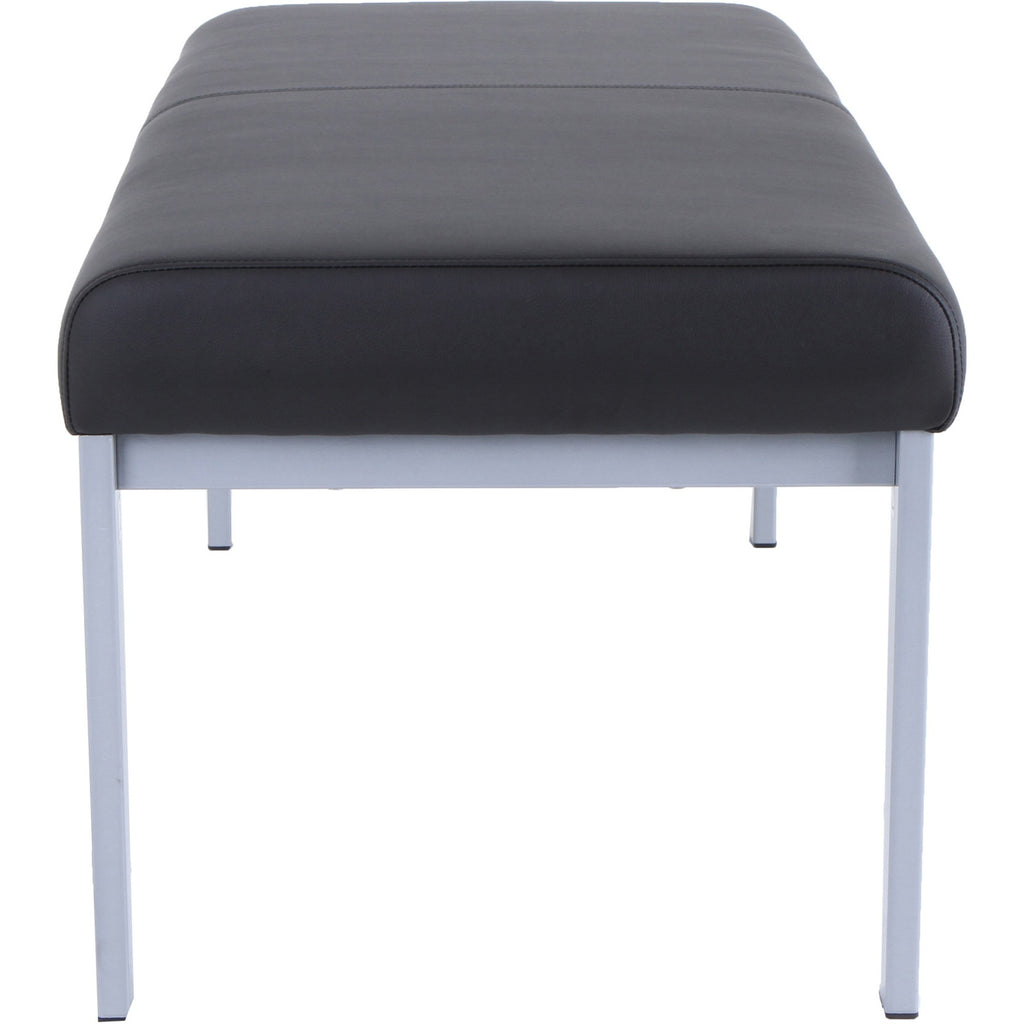 lorell-healthcare-reception-guest-bench-silver-powder-coated-steel-frame-four-legged-base-black-vinyl-1-each_llr66999 - 3