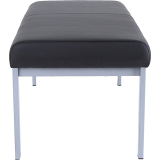 lorell-healthcare-reception-guest-bench-silver-powder-coated-steel-frame-four-legged-base-black-vinyl-1-each_llr66999 - 3
