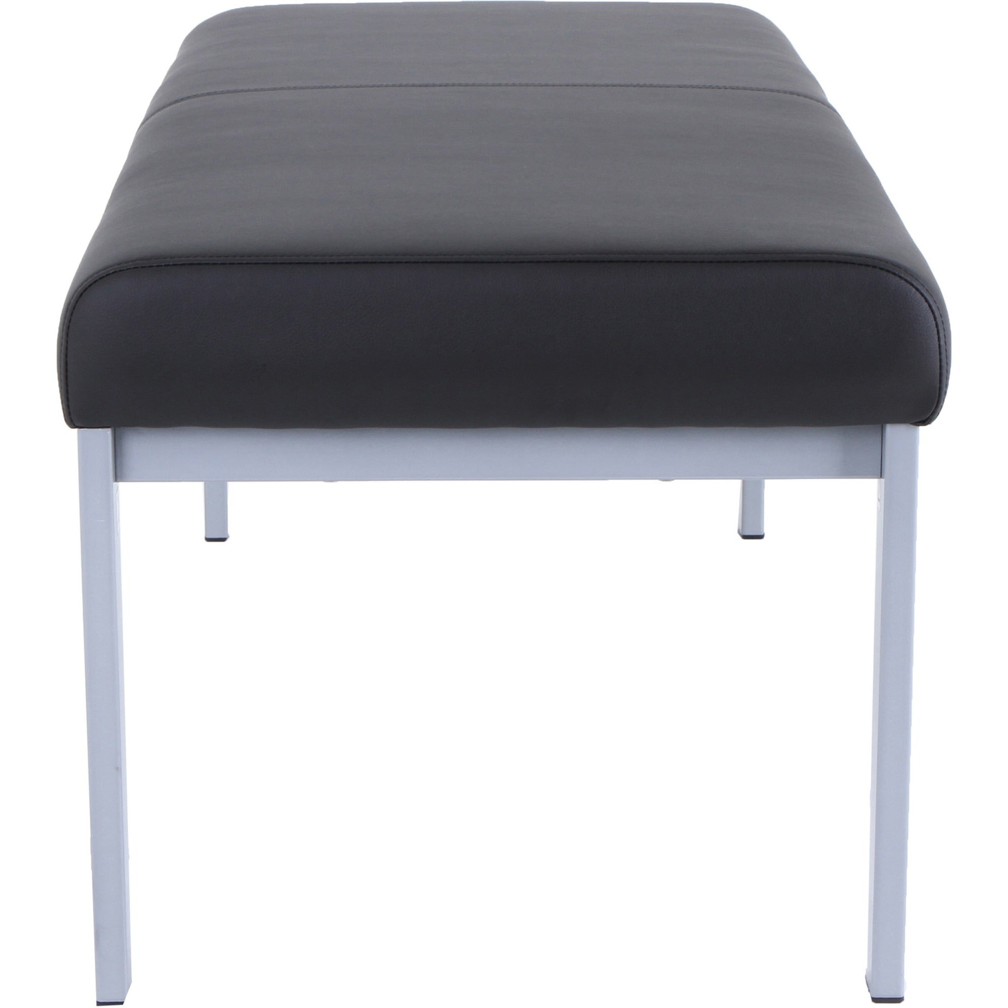 lorell-healthcare-reception-guest-bench-silver-powder-coated-steel-frame-four-legged-base-black-vinyl-1-each_llr66999 - 3