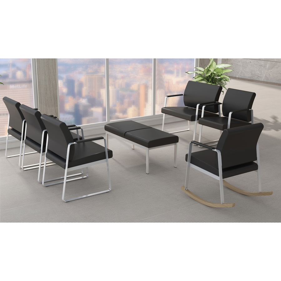 lorell-healthcare-reception-guest-bench-silver-powder-coated-steel-frame-four-legged-base-black-vinyl-1-each_llr66999 - 5