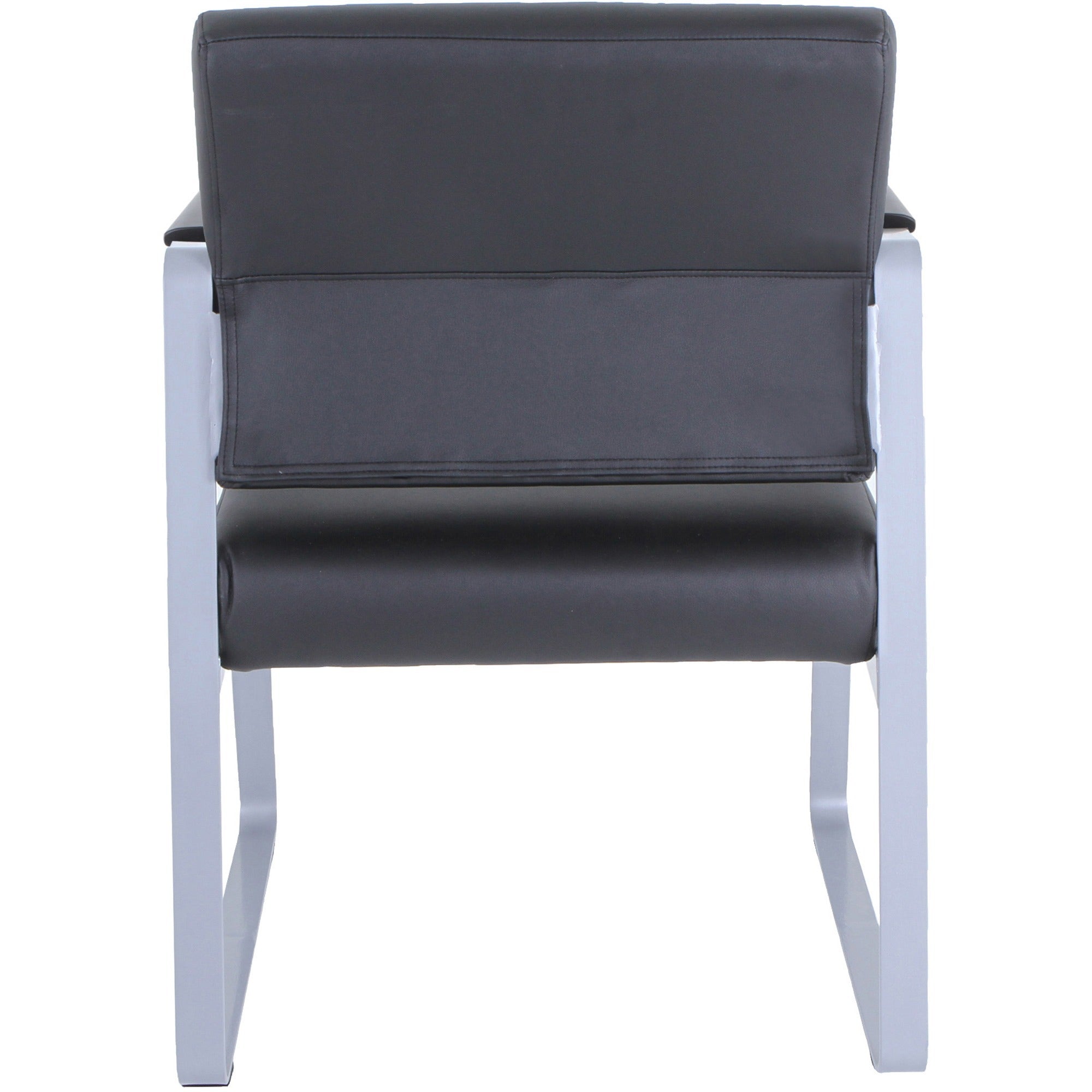lorell-healthcare-reception-sled-base-guest-chair-silver-powder-coated-steel-frame-black-vinyl-1-each_llr66996 - 3