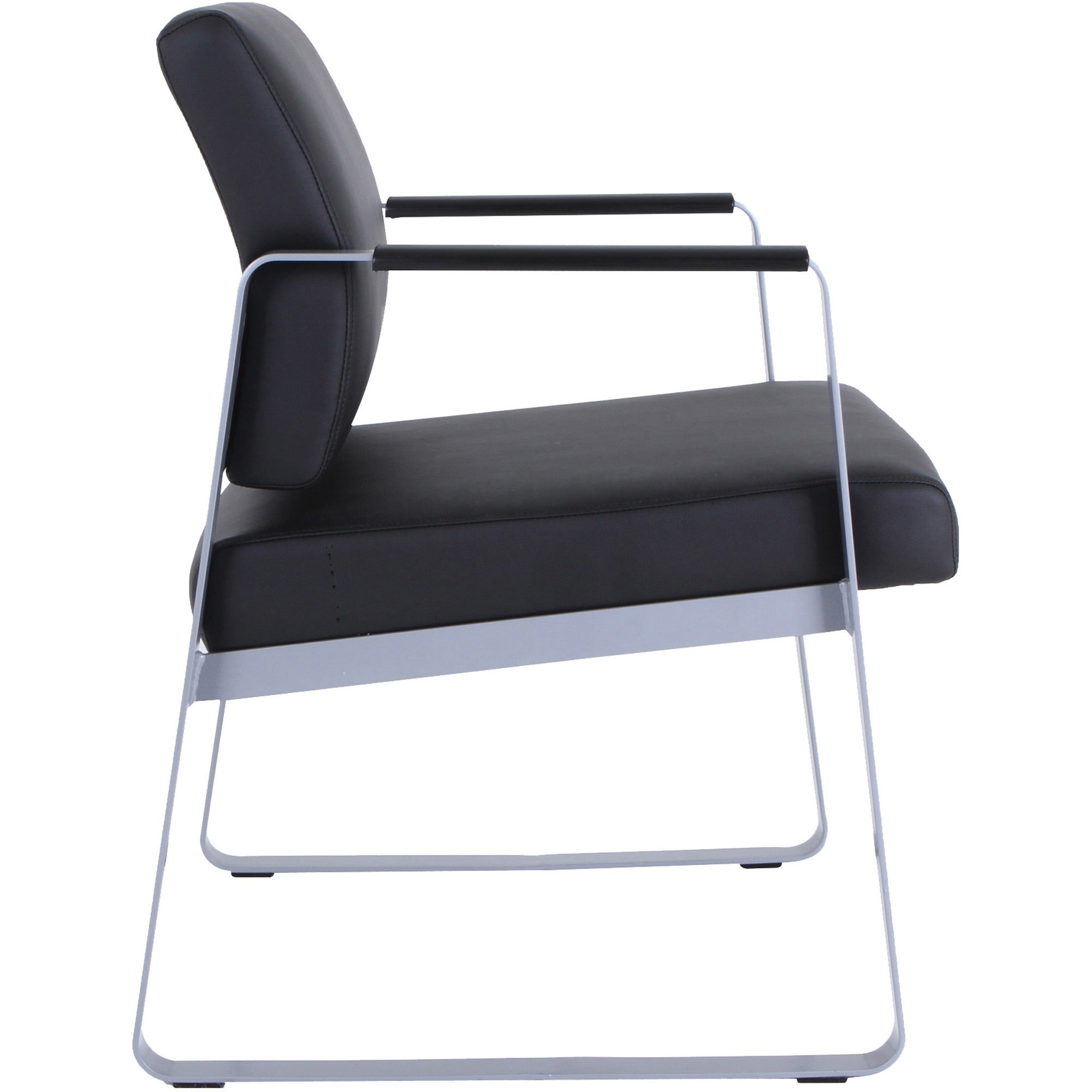 lorell-healthcare-reception-sled-base-guest-chair-silver-powder-coated-steel-frame-black-vinyl-1-each_llr66996 - 4
