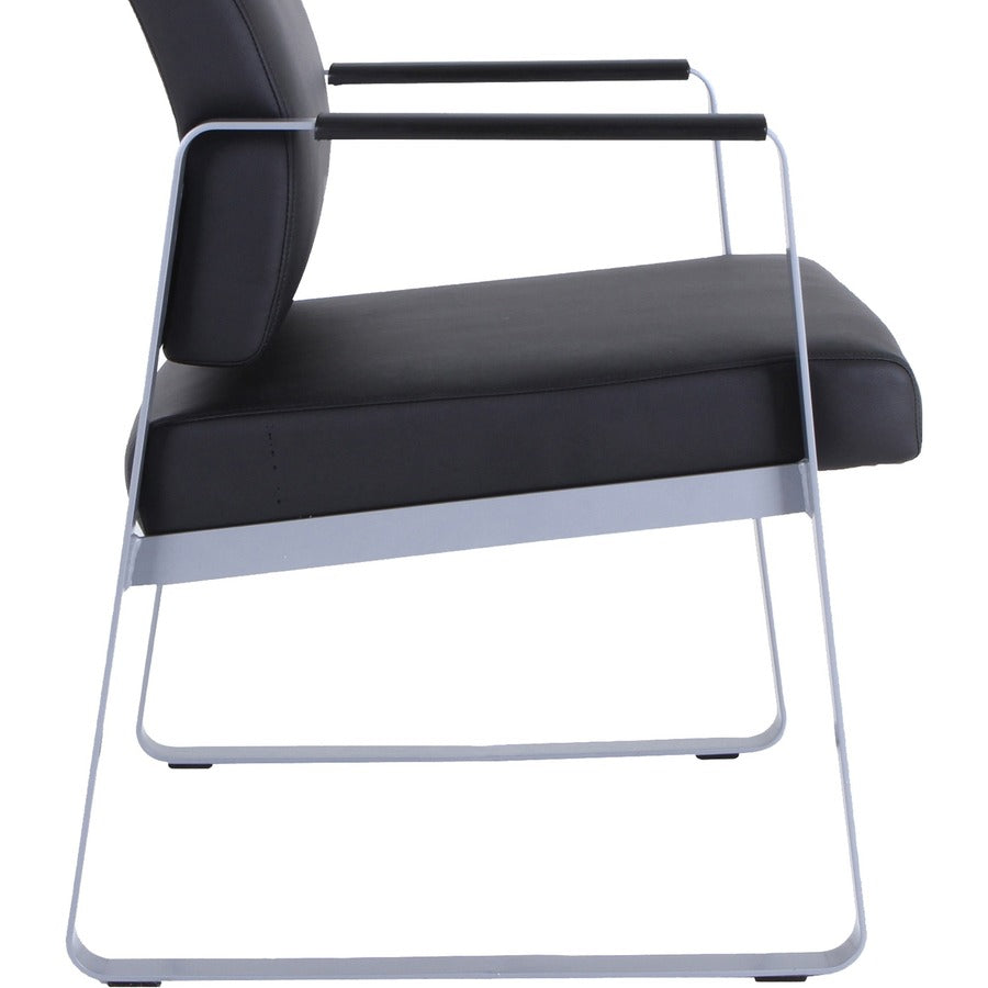 lorell-healthcare-reception-sled-base-guest-chair-silver-powder-coated-steel-frame-black-vinyl-1-each_llr66996 - 5