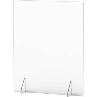 Lorell Social Distancing Barrier - 24" Width x 7" Depth x 30" Height - 1 Each - Clear - Acrylic