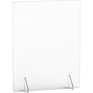 Lorell Social Distancing Barrier - 24" Width x 7" Depth x 30" Height - 1 Each - Clear - Acrylic