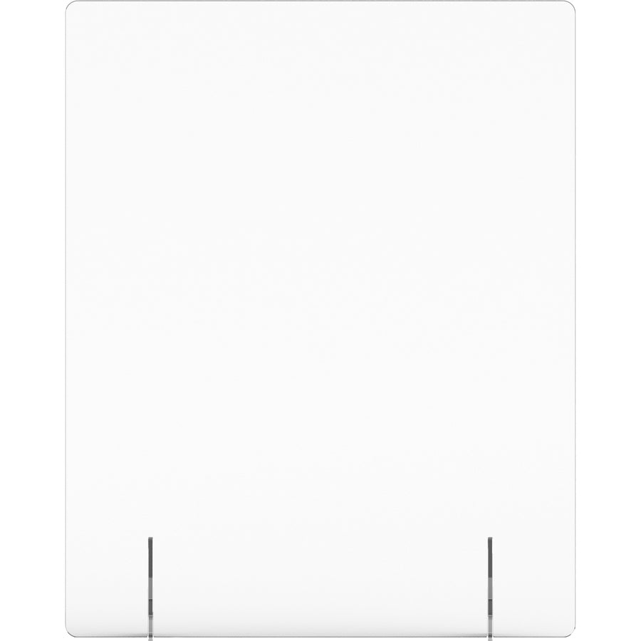 Lorell Social Distancing Barrier - 24" Width x 7" Depth x 30" Height - 1 Each - Clear - Acrylic