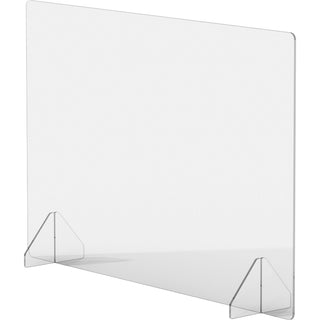 lorell-social-distancing-barrier-36-width-x-7-depth-x-24-height-1-each-clear-acrylic_llr55684 - 1