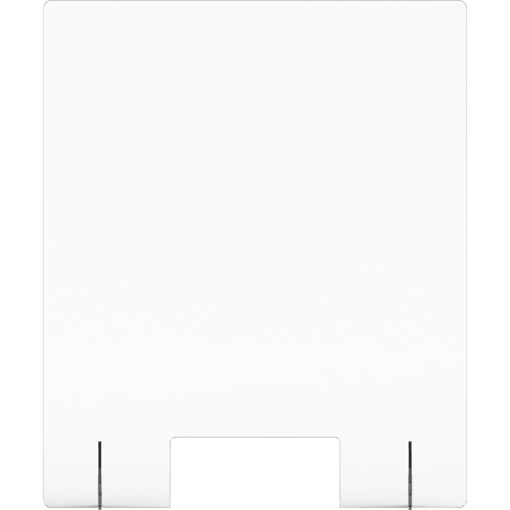 lorell-social-distancing-barrier-w-pass-through-cutout-30-width-x-7-depth-x-36-height-1-each-clear-acrylic_llr55683 - 2