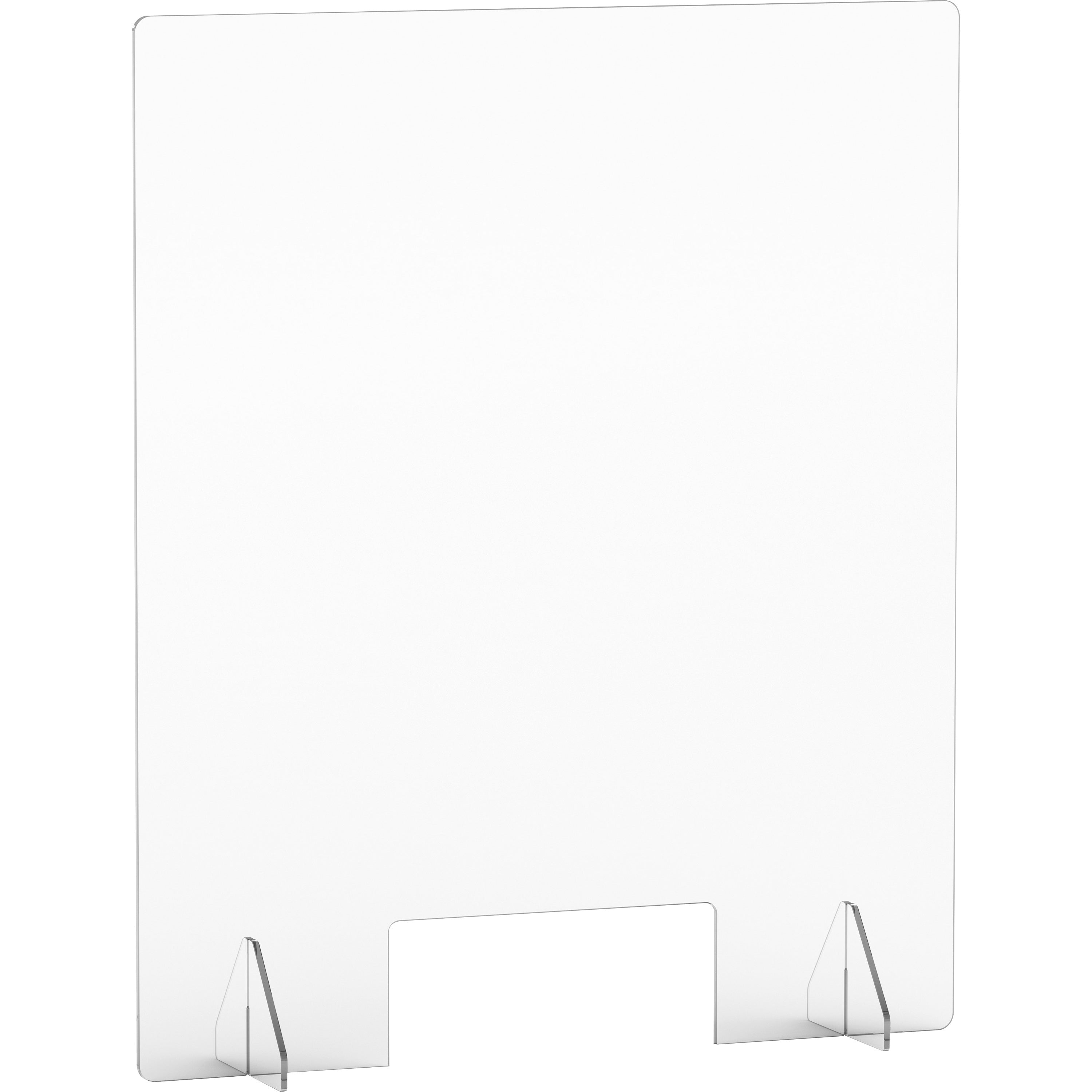 lorell-social-distancing-barrier-w-pass-through-cutout-30-width-x-7-depth-x-36-height-1-each-clear-acrylic_llr55683 - 4