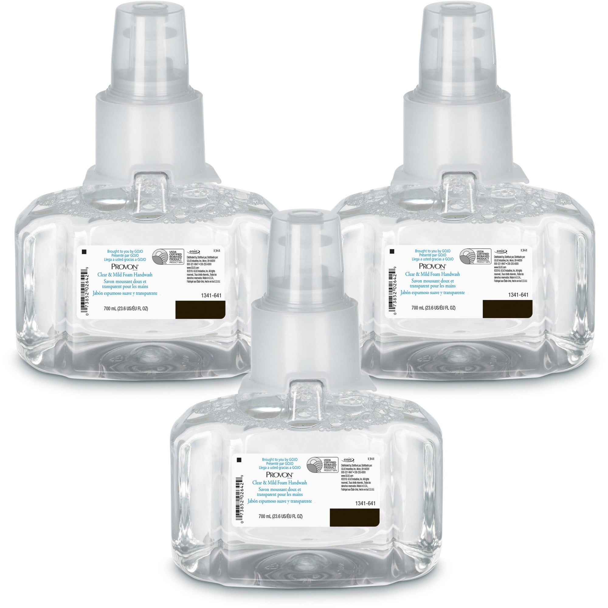 provon-ltx-7-clear-&-mild-foam-handwash-refill-fragrance-free-scentfor-237-fl-oz-700-ml-pump-bottle-dispenser-kill-germs-hand-moisturizing-clear-rich-lather-dye-free-bio-based-3-carton_goj134103ct - 1