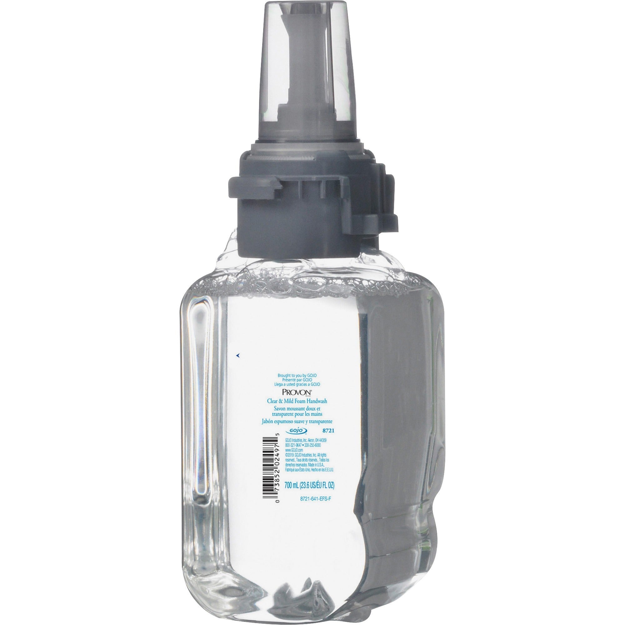 provon-adx-7-clear-&-mild-foam-handwash-fragrance-free-scentfor-237-fl-oz-700-ml-pump-bottle-dispenser-kill-germs-hand-moisturizing-clear-rich-lather-dye-free-bio-based-4-carton_goj872104ct - 2