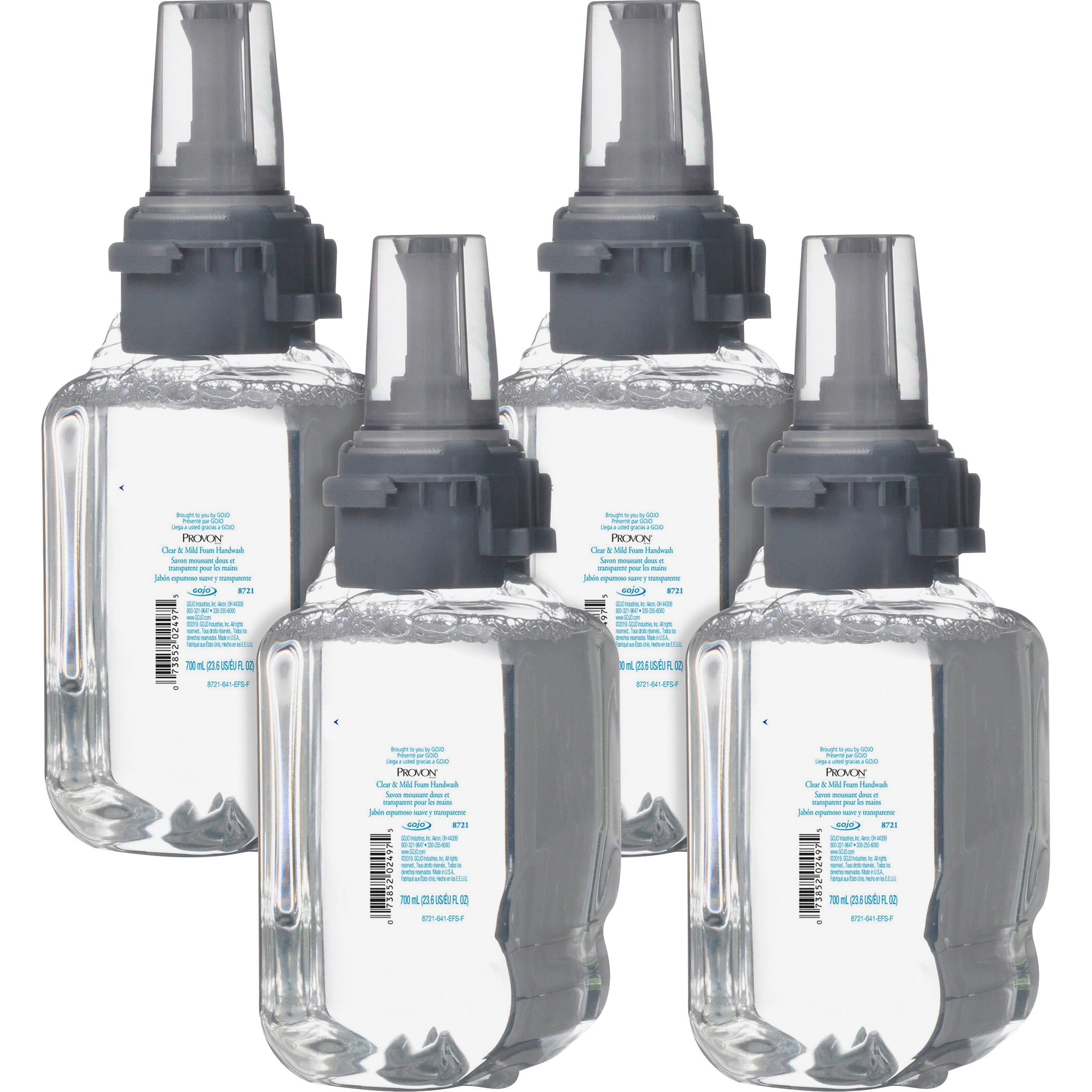 provon-adx-7-clear-&-mild-foam-handwash-fragrance-free-scentfor-237-fl-oz-700-ml-pump-bottle-dispenser-kill-germs-hand-moisturizing-clear-rich-lather-dye-free-bio-based-4-carton_goj872104ct - 1