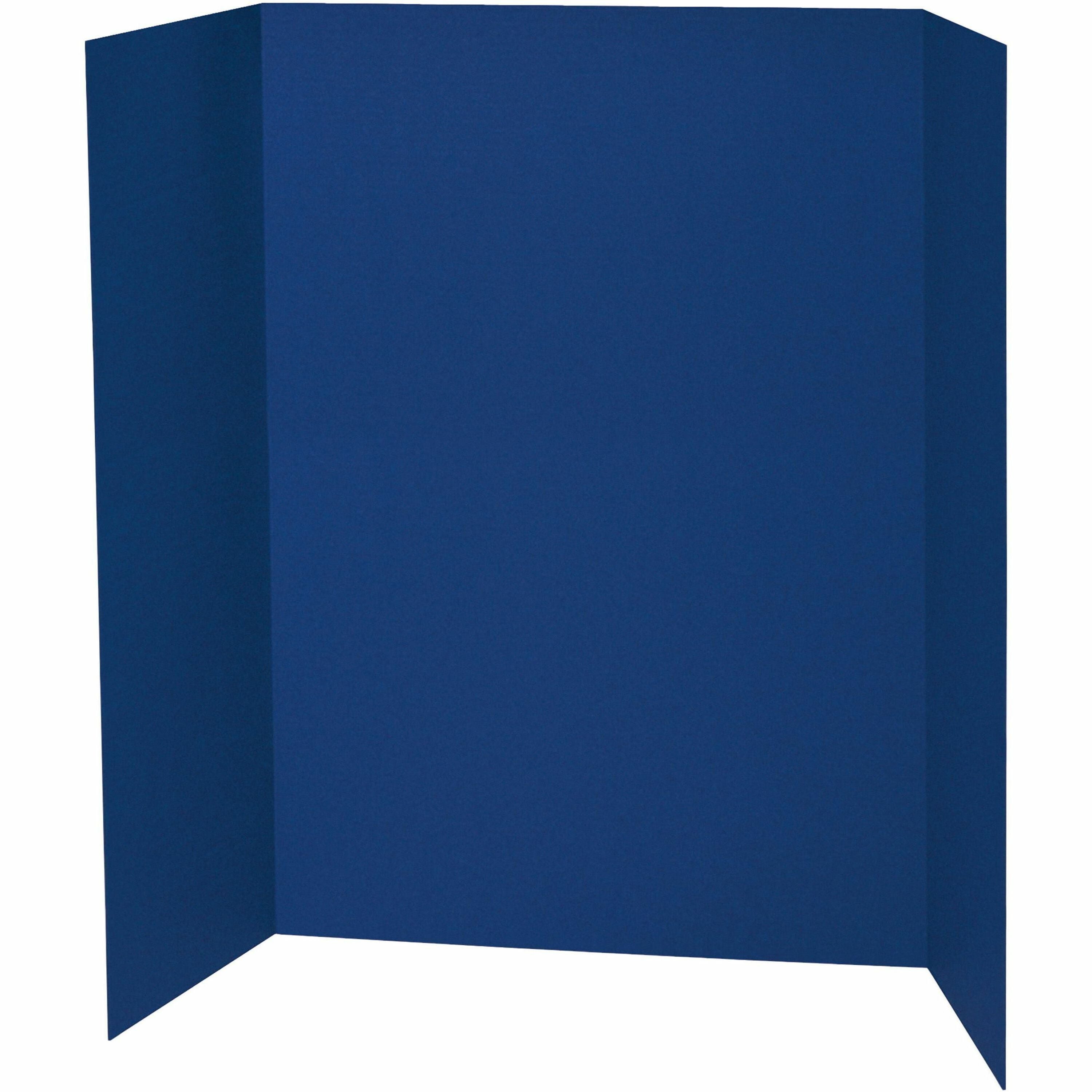 pacon-single-wall-presentation-board-48-height-x-36-width-blue-surface-tri-fold-recyclable-corrugated-24-carton_pacp3767 - 1