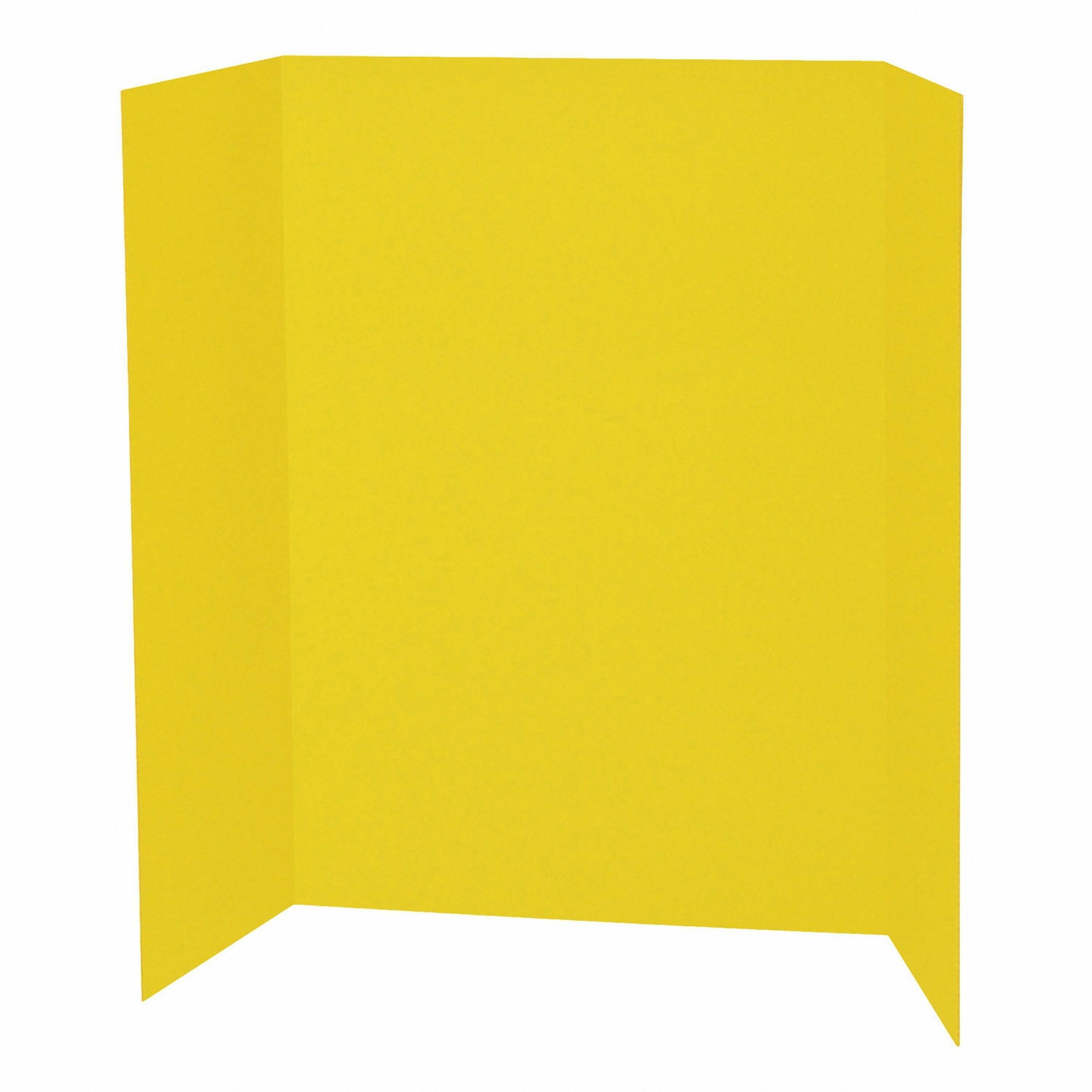 pacon-single-wall-presentation-board-48-height-x-36-width-yellow-surface-tri-fold-recyclable-corrugated-4-carton_pacp3769 - 1