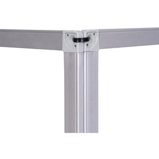 Bi-silque Desktop Divider Glass Barrier - 35.4" Width x 0.5" Depth x 23.6" Height x 53.2" Length - 1 Each - Aluminum - Glass