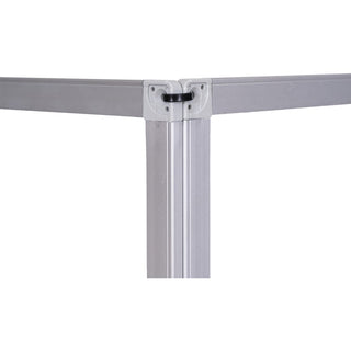 Bi-silque Desktop Divider Glass Barrier - 35.4" Width x 0.5" Depth x 23.6" Height x 53.2" Length - 1 Each - Aluminum - Glass