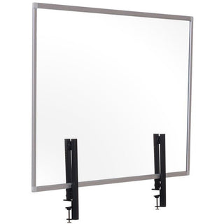 Protector Series Glass Aluminum Desktop Divider, 35.4 x 0.16 x 23.6, Clear