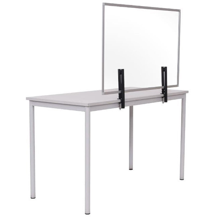 Protector Series Glass Aluminum Desktop Divider, 47.2 x 0.16 x 35.4, Clear