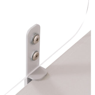 Protector Series Frameless Glass Desktop Divider, 47.2 x 0.16 x 35.4, Clear/Aluminum