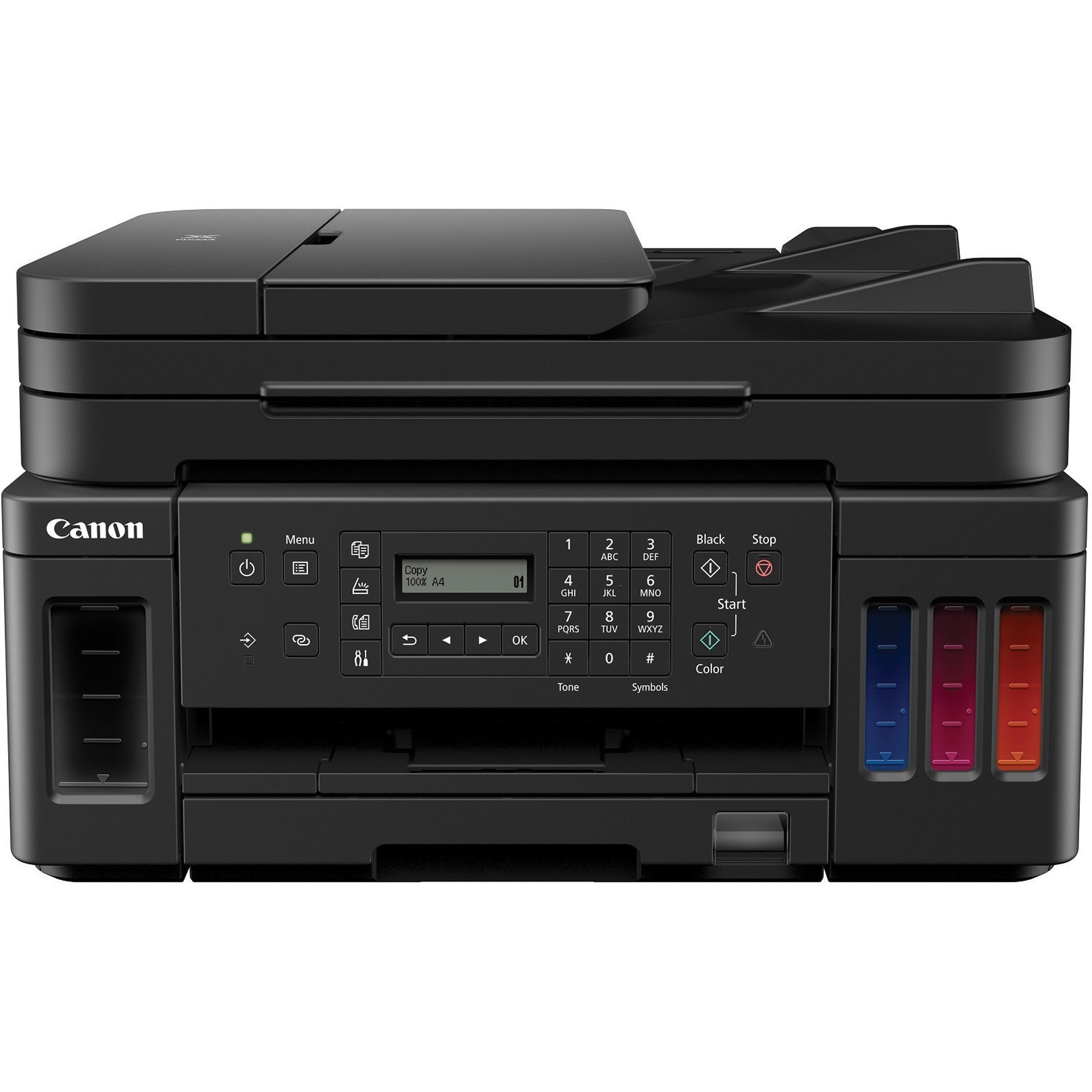 Canon PIXMA G7020 Wireless Inkjet Multifunction Printer - Color - Copier/Fax/Printer/Scanner - 4800 x 1200 dpi Print - Automatic Duplex Print - Up to 5000 Pages Monthly - 350 sheets Input - Color Scanner - 1200 dpi Optical Scan - Color Fax - Fast Eth