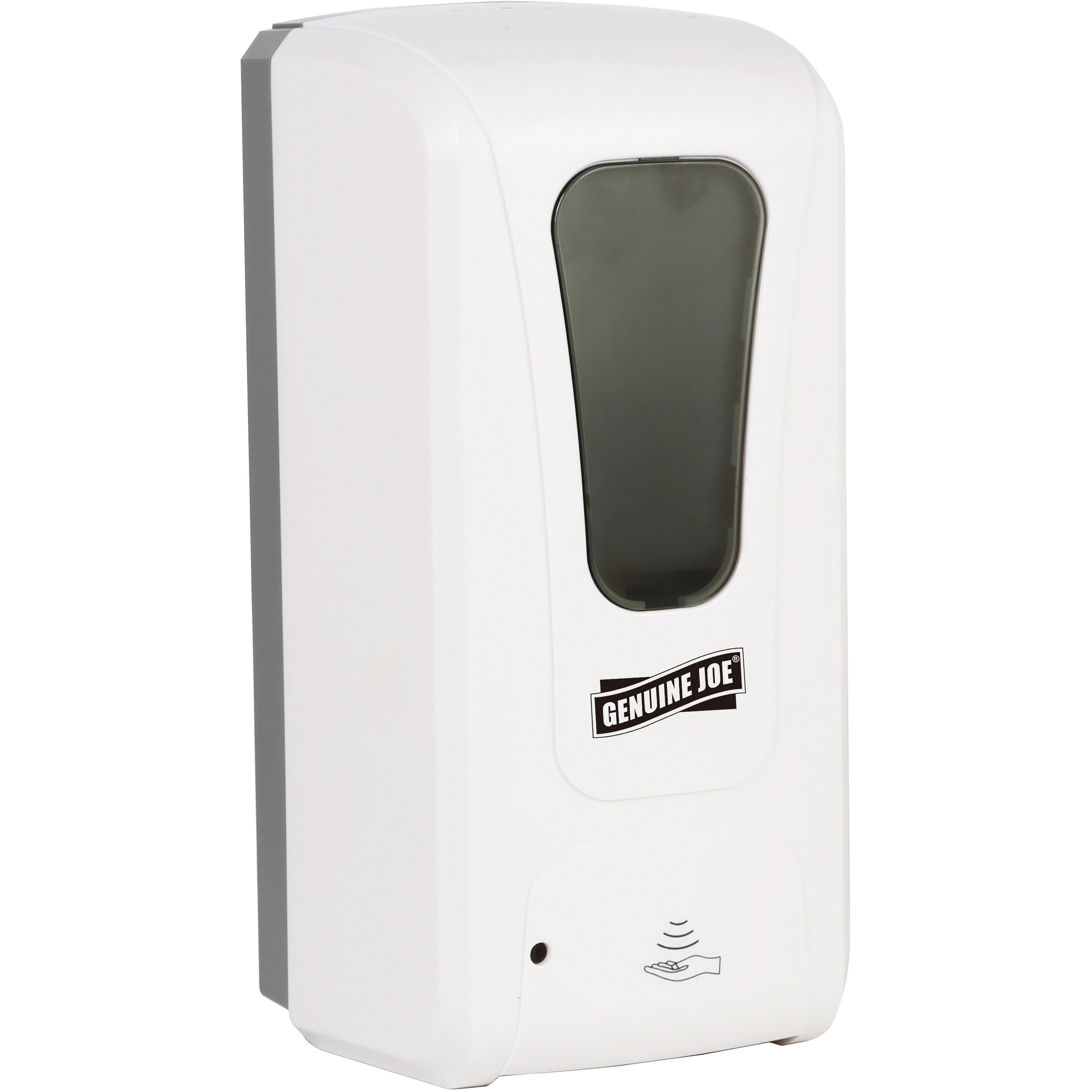 Genuine Joe Automatic Gel Dispenser - Automatic - Touch-free, Compact, Locking Mechanism, Tamper Resistant, Hygienic - White - 1Each