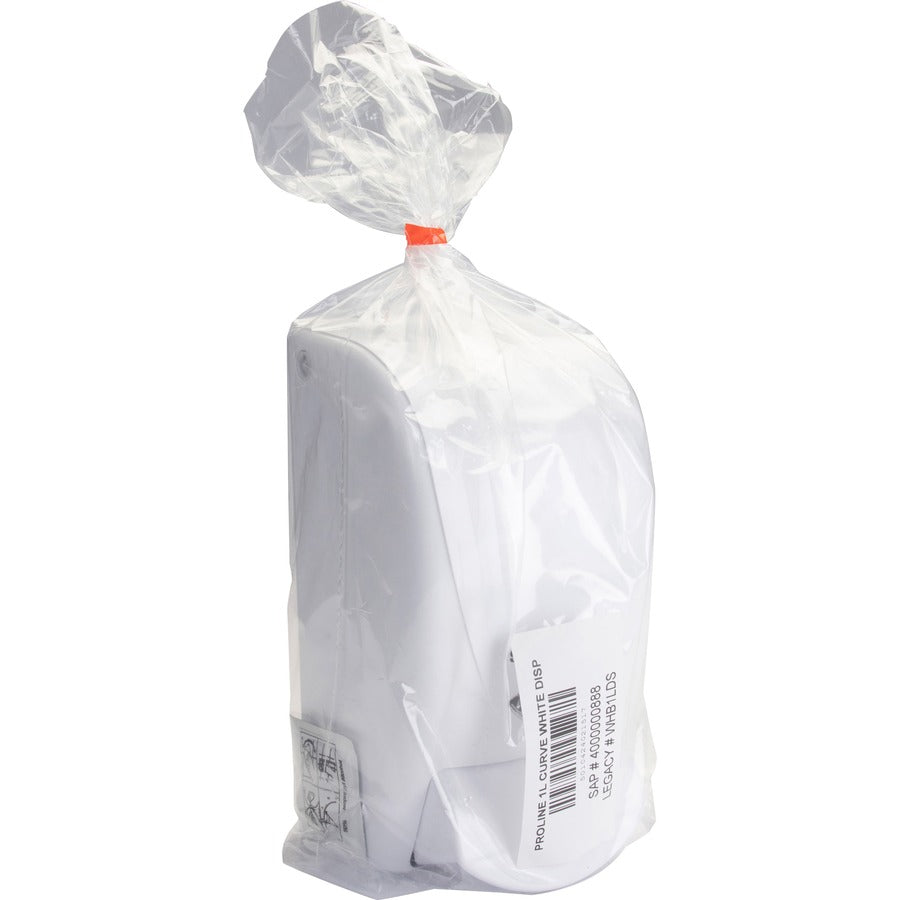 SC Johnson Proline Curve Manual Dispenser - Manual - 1.06 quart Capacity - Durable, Antimicrobial, Anti-bacterial - White - 1Each