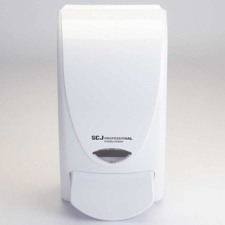 SC Johnson Proline Curve Manual Dispenser - Manual - 1.06 quart Capacity - Durable, Antimicrobial, Anti-bacterial - White - 1Each