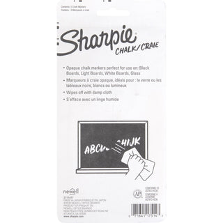 Sharpie Wet Erase Chalk Markers - Medium Marker Point - Red, Blue, Yellow - 3 / Pack