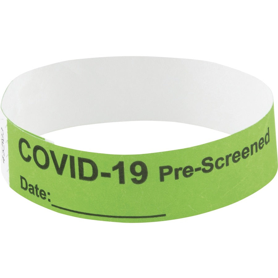 advantus-covid-prescreened-tyvek-wristbands-3-4-width-x-10-length-rectangle-green-tyvek-100-pack_avt76097 - 4