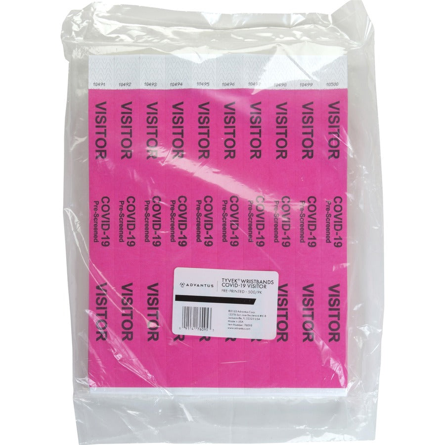 advantus-covid-prescreened-visitor-wristbands-3-4-width-x-10-length-rectangle-pink-tyvek-500-pack_avt76095 - 8