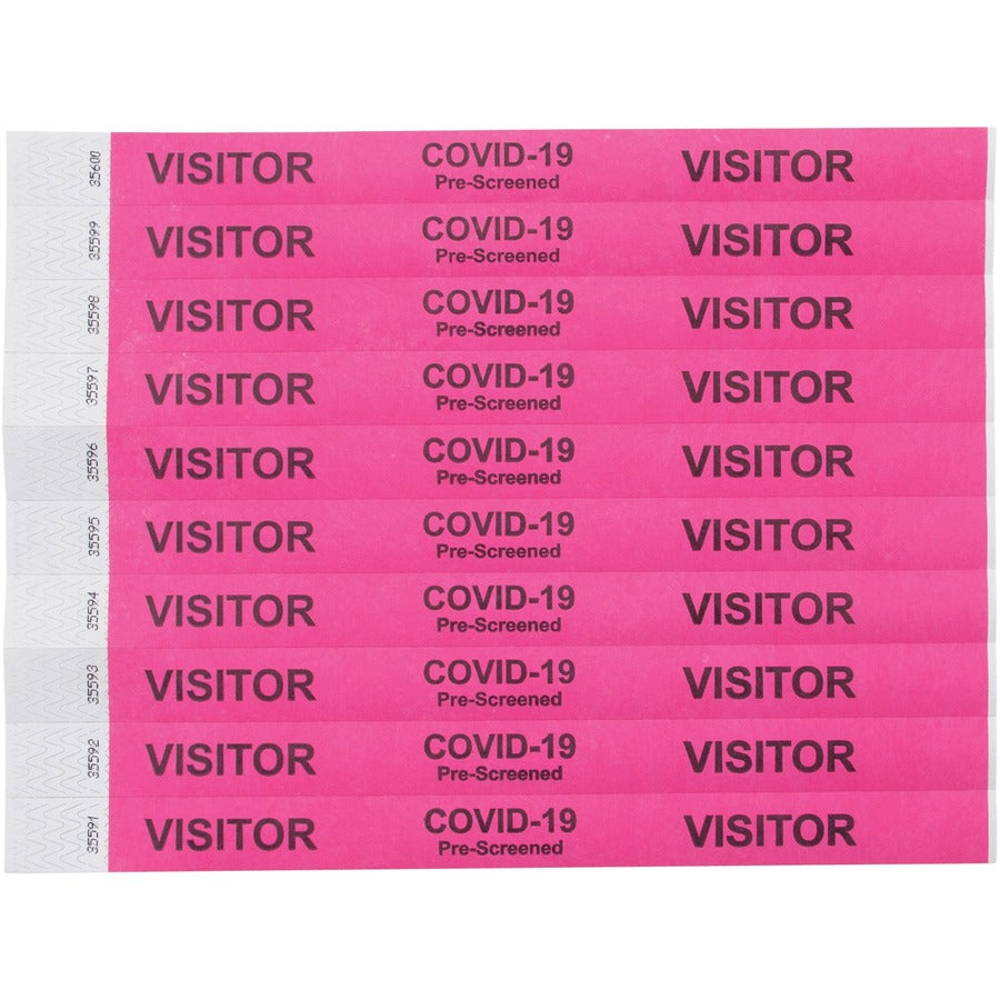 advantus-covid-prescreened-visitor-wristbands-3-4-width-x-10-length-rectangle-pink-tyvek-500-pack_avt76095 - 7