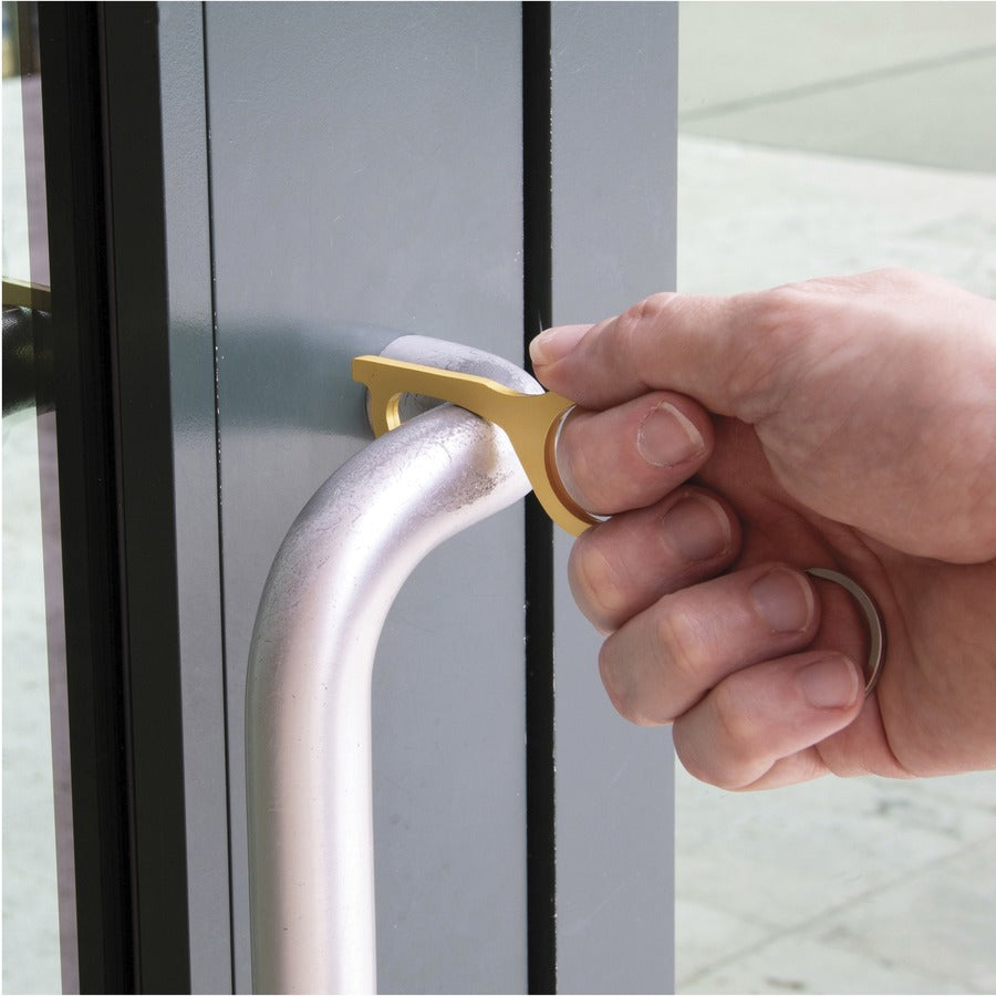 advantus-touch-free-door-opener-25-width-x-03-height-x-33-length-2-pack-brown-brass_avt75695 - 3