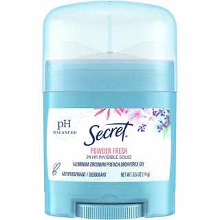 Secret Powder Fresh Deodorant - Stick - 0.50 oz - Powder Fresh - 24 / Carton - Odor Neutralizer