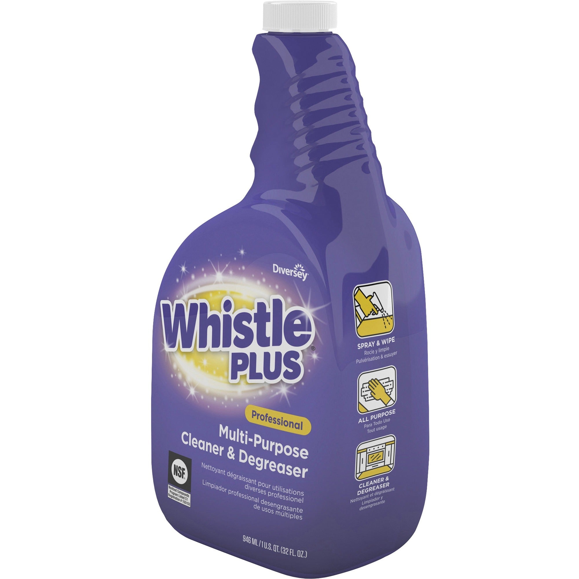 diversey-whistle-plus-cleaner-&-degreaser-ready-to-use-32-fl-oz-1-quart-citrus-scent-4-carton-heavy-duty-easy-to-use-rinse-free-non-streaking-phosphate-free-purple_dvocbd540571ct - 2