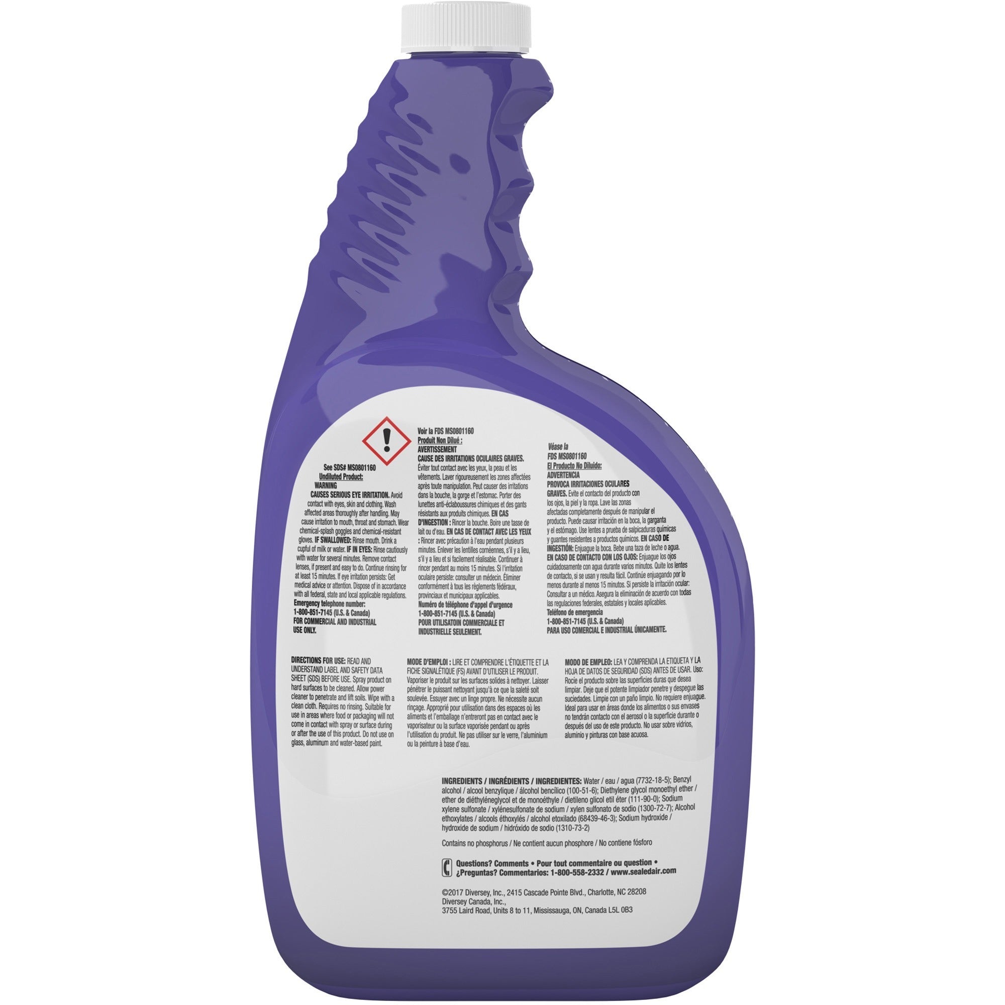 diversey-whistle-plus-cleaner-&-degreaser-ready-to-use-32-fl-oz-1-quart-citrus-scent-4-carton-heavy-duty-easy-to-use-rinse-free-non-streaking-phosphate-free-purple_dvocbd540571ct - 3