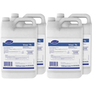 Diversey Virex Quaternary-Based RTU Disinfectant - Ready-To-Use - 128 fl oz (4 quart) - 4 / Carton - Deodorize, Fast Acting - Clear