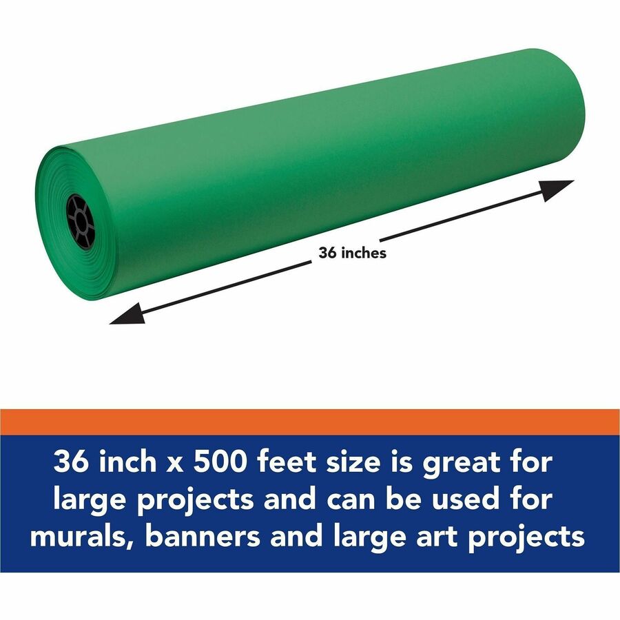 Tru-Ray Construction Paper Art Roll - Art Project, Mural, Banner - 36"Width x 500 ftLength - 1 / Roll - Festive Green - Sulphite