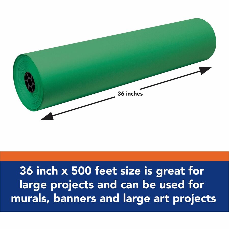 Tru-Ray Construction Paper Art Roll - Art Project, Mural, Banner - 36"Width x 500 ftLength - 1 / Roll - Festive Green - Sulphite - 5