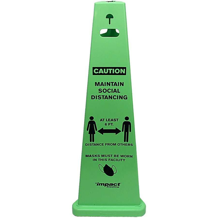 Impact TriVu Social Distancing 3 Sided Safety Cone
