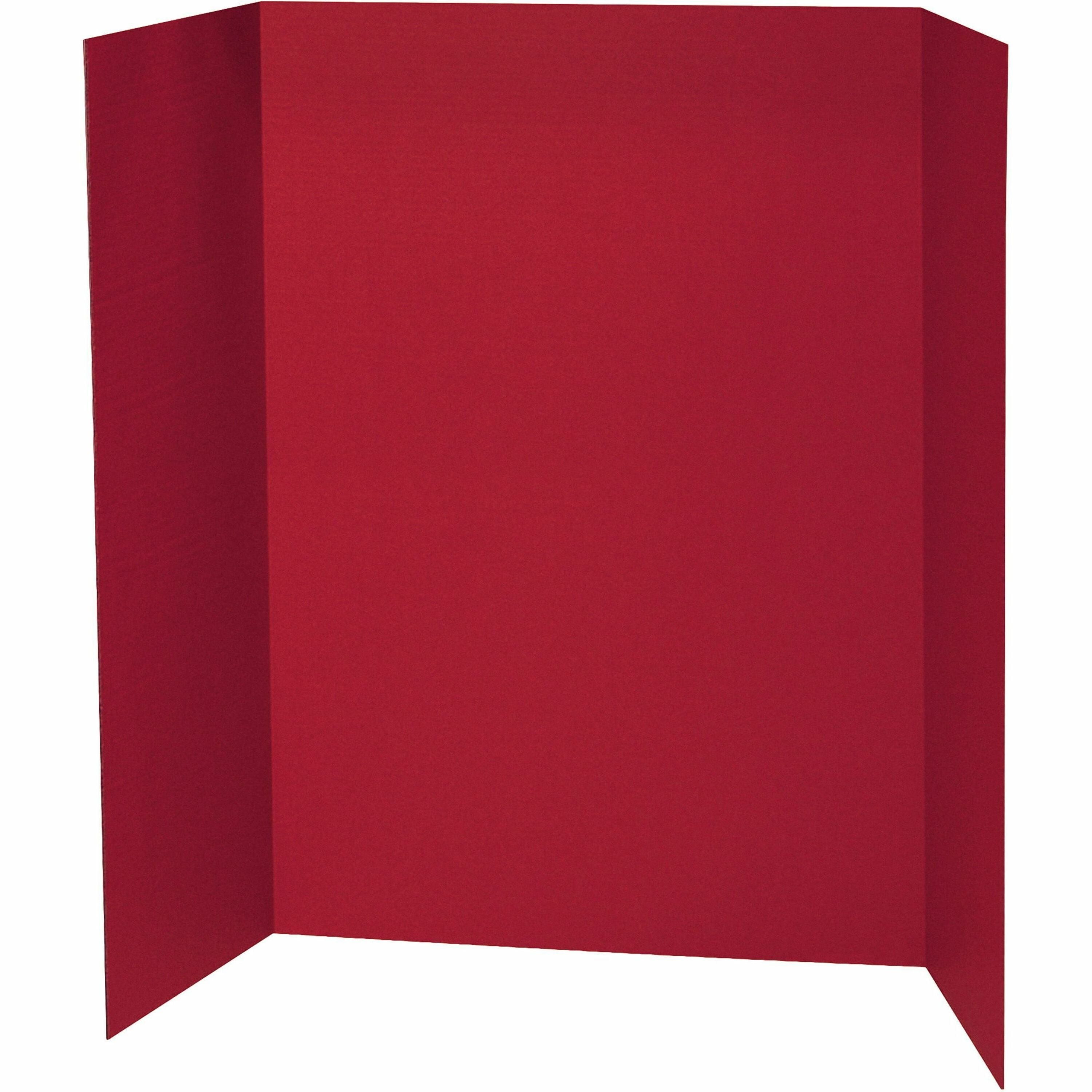 pacon-140-lb-watercolor-single-wall-presentation-board-48-height-x-36-width-red-surface-tri-fold-corrugated-recyclable-single-ply-24-carton_pacp3770 - 1