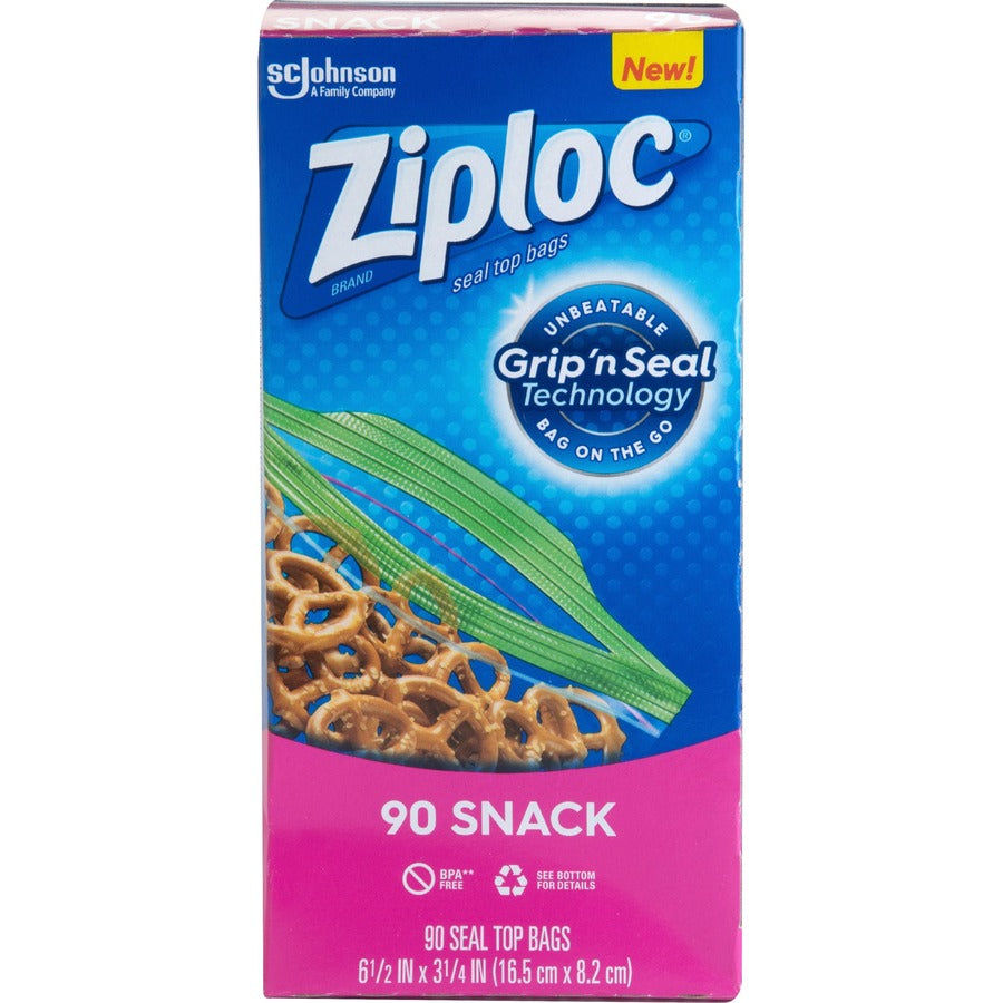Seal Top Snack Bags, 10 oz, 6.5" x 3.25", Clear, 90 Bags/Box, 12 Boxes/Carton