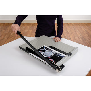 Vantage Guillotine Paper Trimmer/Cutter, 15 Sheets, 18" Cut Length, Metal Base, 15.5 x 18.75