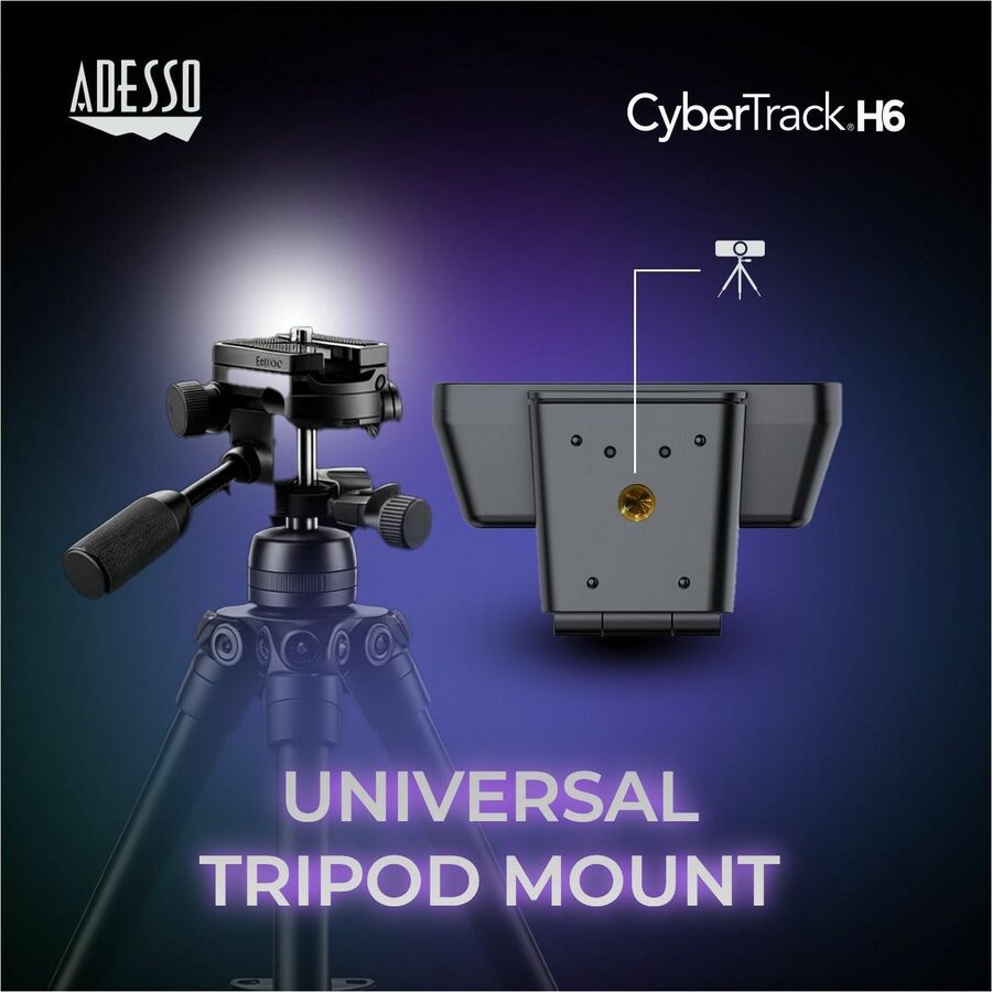CyberTrack H6 4K USB Fixed Focus Webcam with Microphone, 3840 Pixels x 2160 Pixels, 8 Mpixels, Black
