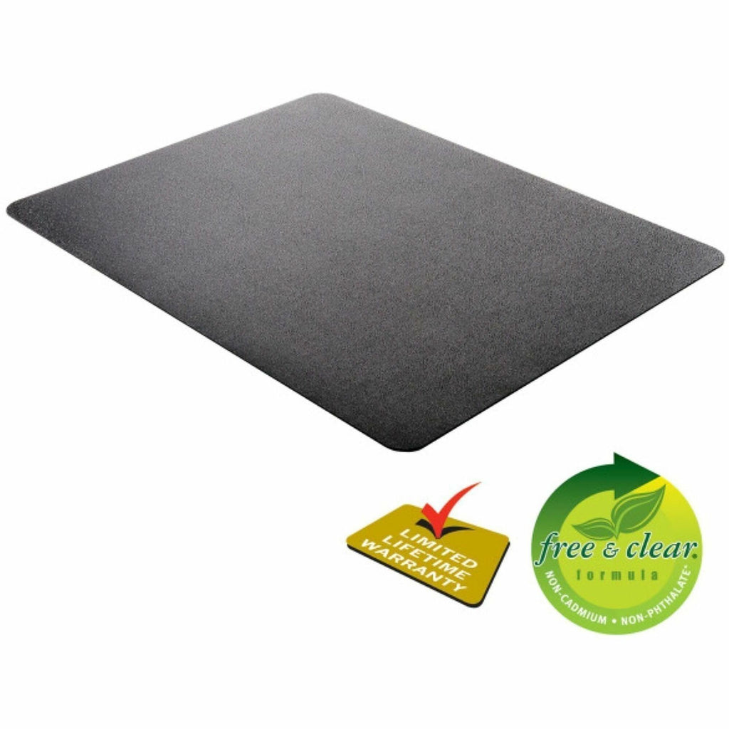 SuperMat Frequent Use Chair Mat for Medium Pile Carpet, 36 x 48, Rectangular, Black